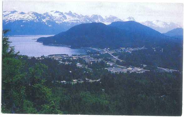 Mountain Side View of Haines Alaska AK