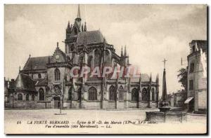 Old Postcard La Ferte Bernard Church Of Our Lady of Marsh View d & # 39Ensemble