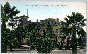 LOS ANGELES, California  CA   Handcolored Residence on CHESTER PLACE  Postcard