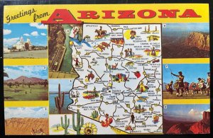 Vintage Postcard 1960's Greetings from Arizona (AZ)