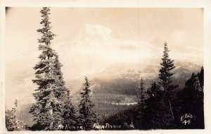 WASHINGTON~MT RAINIER FROM PINNACLE PEAK~ ELLIS REAL PHOTO POSTCARD