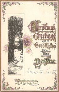 Landscape . Christmas Mesage  Tuck Christmas Greetings  Ser. PC # C3730