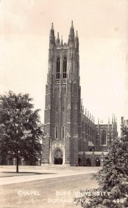 RPPC CHAPEL DUKE UNIVERSITY DURHAM NORTH CAROLINA REAL PHOTO POSTCARD 1950