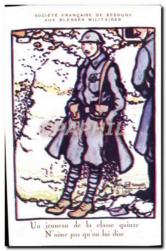 Old Postcard Fantasy Illustrator Army jeuneau A class of fifteen