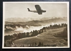 Mint Dornier DOX Giant Seaplane Real Picture Postcard In Flight 1932 RPPC