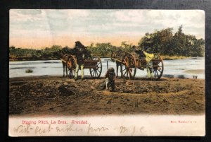 Mint Trinidad & Tobago West Indies Color picture Postcard Digging Pitch La Brea