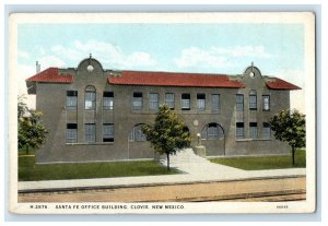 c1910's Sante Fe Office Building Clovis New Mexico NM Fred Harvey Postcard 