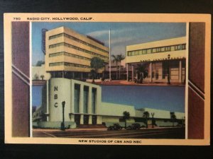Vintage Postcard 1915-1930 Radio City NBC & CBS Studios Hollywood California