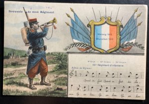Mint France Color Picture Postcard PPC 151 Infantry Regiment Song 