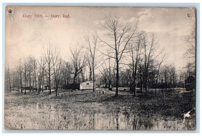 c1950's Gary 1906 Creek Trees Cottages Houses Gary Indiana IN Unposted Postcard 