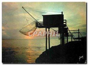 Postcard Modern Colors and Light from France Charente Maritime Sunset of sun ...