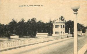 c1930 Postcard; Bridge Tower, Pocomoke City MD Worcester County, Unposted