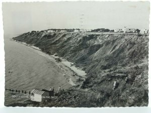 Children Climbing the South Cliffs at Walton on the Naze Essex Vintage Postcard