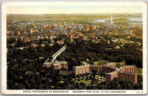 1931 Aerial Photograph Washington Wardman Park Hotel Foreground Posted Postcard