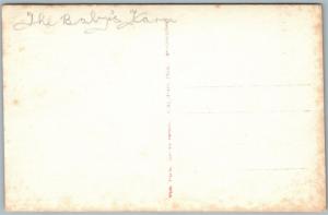 MULTIPLE BABIES FARM ANTIQUE POSTCARD