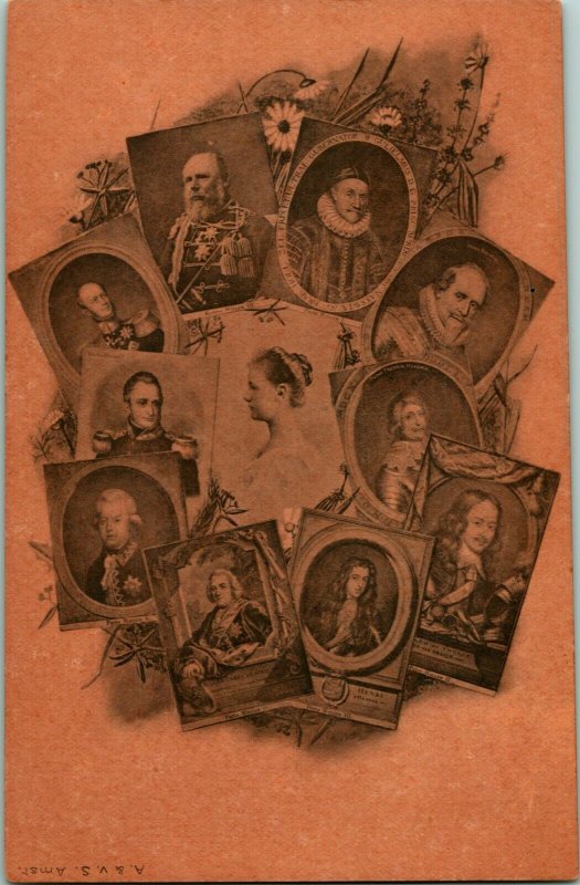 Vtg Postcard 1900s UDB Netherlands Dutch Royalty and Government Officials UNP 