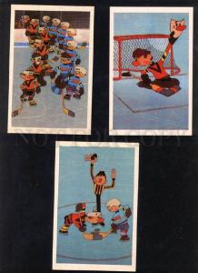 032413 Ice Hockey Russian Set of 16 comical postcard