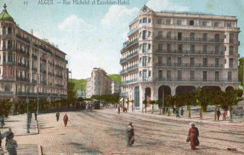 Africa - Algeria, Algiers. Michelet Road and Excelsior Hotel