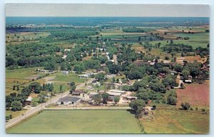 COLDWATER, Ontario Canada ~ Aerial PANORAMIC VIEW 1972 Postcard