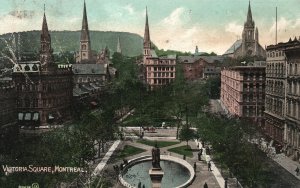 Victoria Square Montreal Canada Valentine & Son's Co. Vintage Postcard