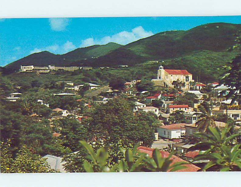 Unused Pre-1980 AERIAL VIEW Frenchtown - St. Thomas US Virgin Islands USVI A3886