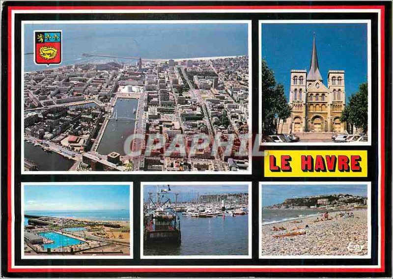 Modern Postcard Le Havre (Seine Maritime) Aerial view The Church Swimming poo...