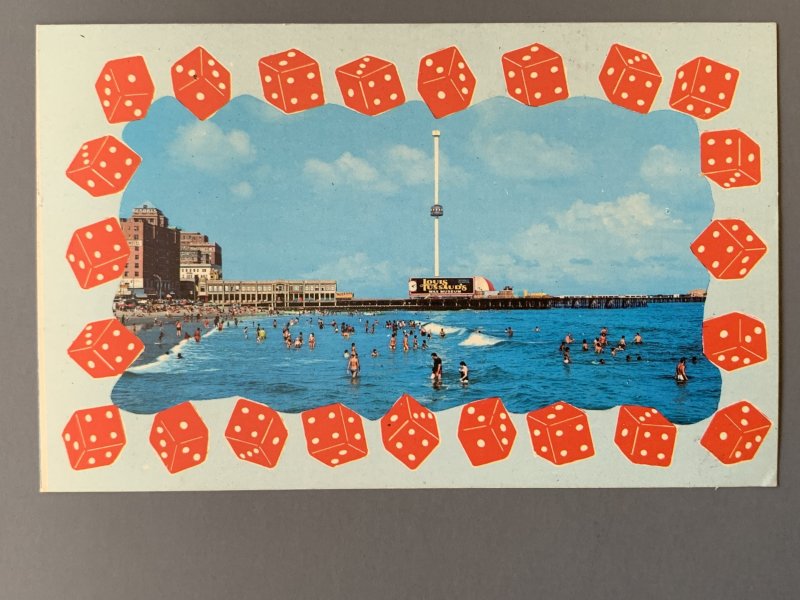 Dice Atlantic City NJ Chrome Postcard A1176085342