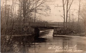 Real Photo Postcard Whittier Brook in Haverhill, Massachusetts