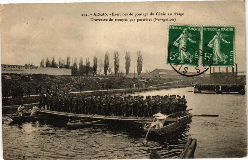 CPA ARRAS - Exercices de pontage du Génie au rivage - Traversée de... (220220)