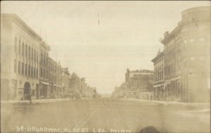 Albert Lea MN Broadway c1905 Real Photo Postcard