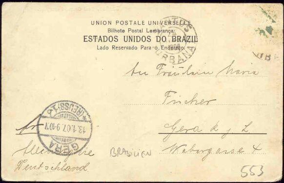 brazil, SANTOS, Real Centro Portuguez (1907)