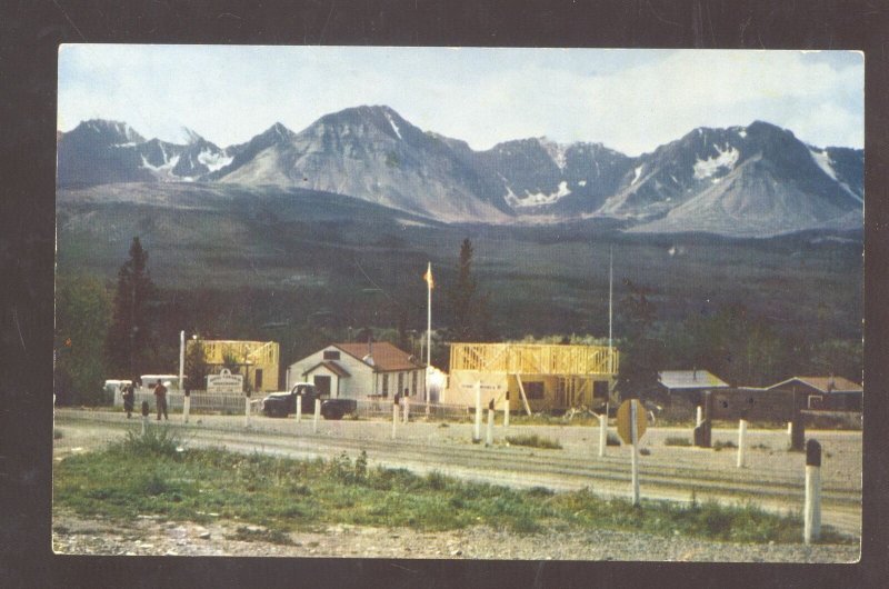 HAINES JUNCTION ALASKA HIGHWAY OLD CARS VINTAGE POSTCARD