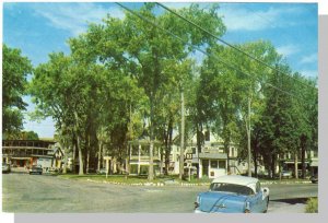 Whitefield, New Hampshire/NH Postcard,  Car On Street, Chevy Bel Air?, 1950s