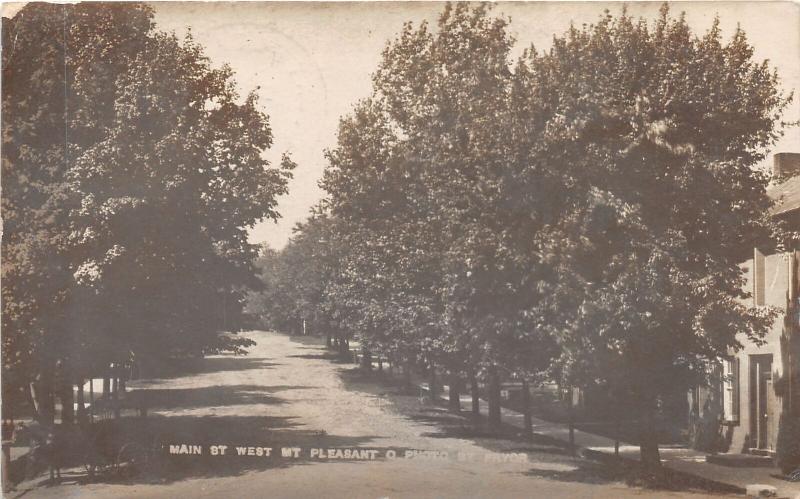 E93/ Mount Pleasant Ohio RPPC Postcard Jefferson Co 09 Main St Homes 8