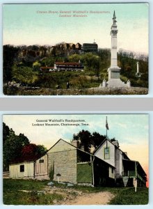 2 Postcards LOOKOUT MOUNTAIN, TN ~ CRAVEN HOUSE, Walthall's Headquarters c1910s