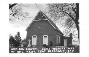 Seat Pleasant Maryland Addison Chapel Real Photo Antique Postcard K22821