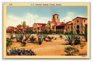 US Veterans Hospital Tucson Arizona AZ UNP Linen Postcard N21