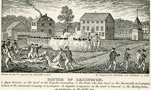 MA - Lexington, The Battle of Lexington Engravure