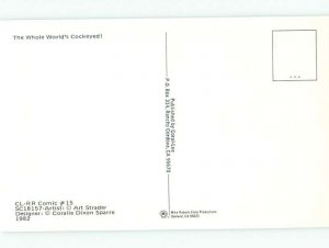 Pre-1980 Comic CRAZY FACE ON PLANET EARTH GLOBE - OUTER SPACE AC0240@