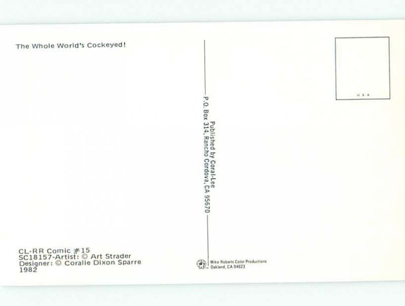 Pre-1980 Comic CRAZY FACE ON PLANET EARTH GLOBE - OUTER SPACE AC0240@