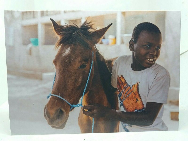 Omar, 15 with his Horse Sokone Senegal Brooke Action for Working Horses Postcard