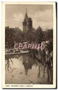 Old Postcard Basel Botanischer Garten u Spalentor