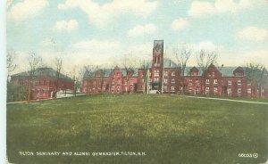 Tilton NH Seminary & Alumni Gymnasium 1912 Litho Postcard Used