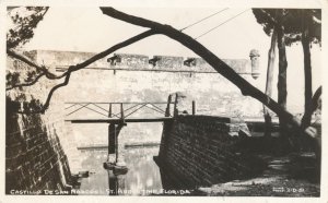 RPPC St Augustine FL, Florida - Castillo de San Marcos - Cline Photo