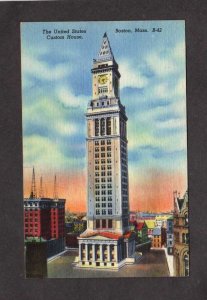 MA US Custom House Boston Mass Massachusetts Postcard