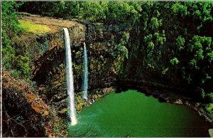 View of Wailu Falls Kauai HI Vintage Postcard F67