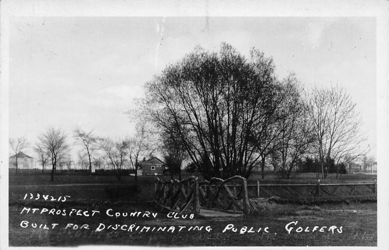 M Prospect Country Club Golf Golfing Illinois? 1950s Real Photo postcard