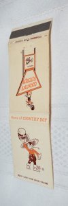 Country Kitchen Country Boy 20 Front Strike Matchbook Cover