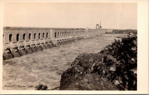 Sennar Dam Sudan RPPC Postcard unused 1920s