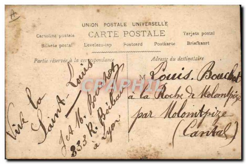 Old Postcard Fancy Surname Louis